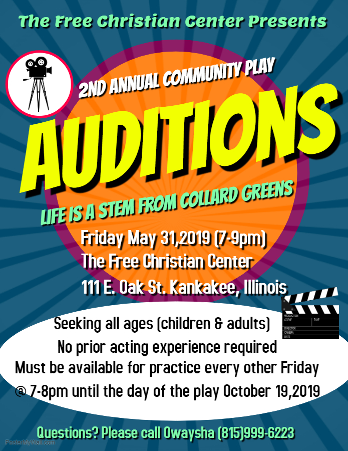 The Free Christian Center 2nd Annual Community Play Auditions