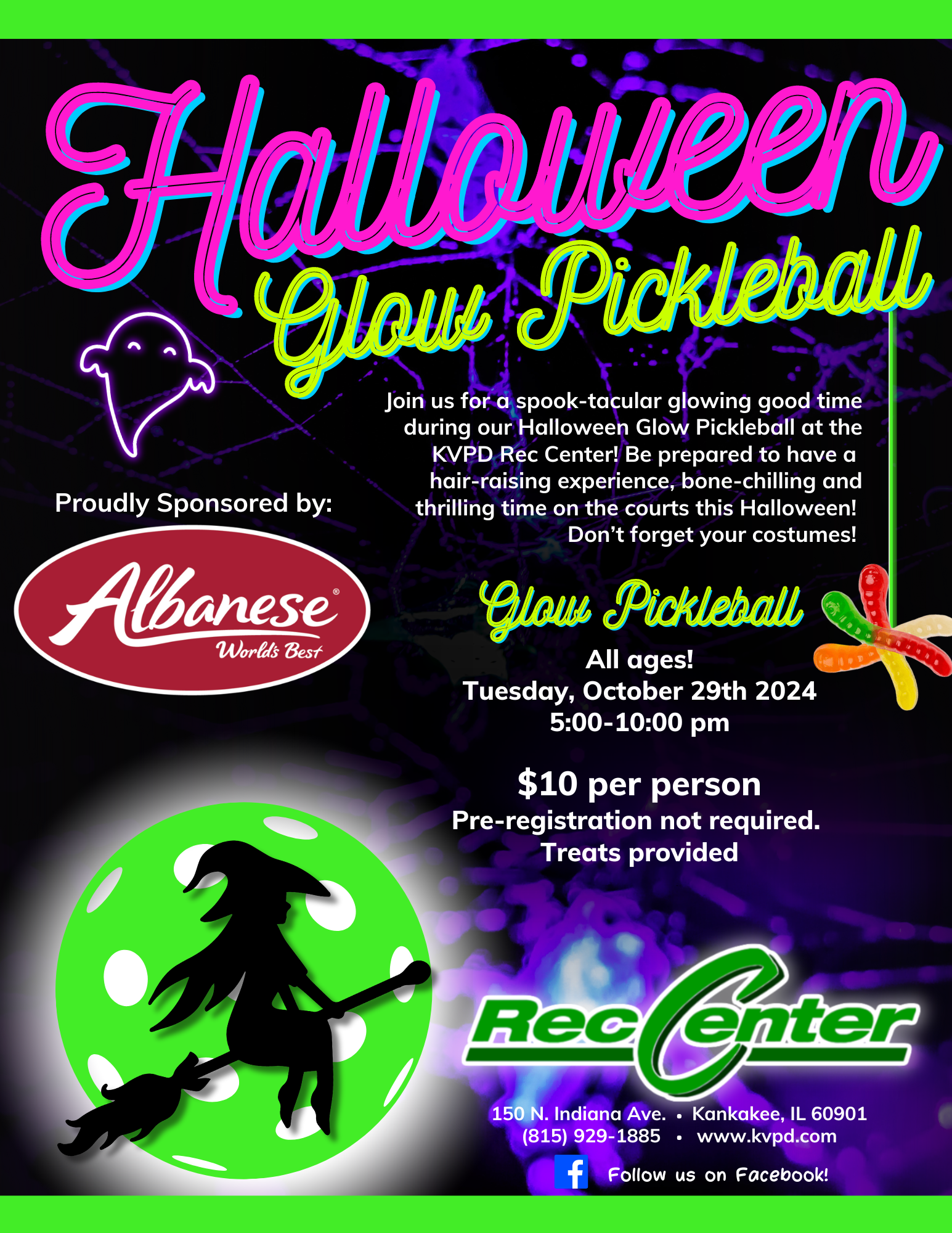 Halloween Glow Pickleball