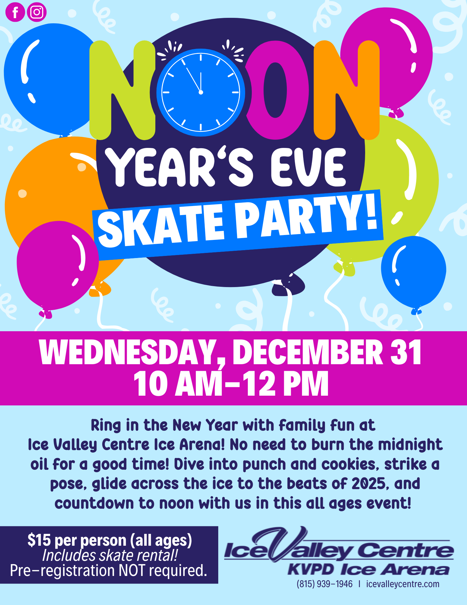 Noon Year's Eve Skate Party