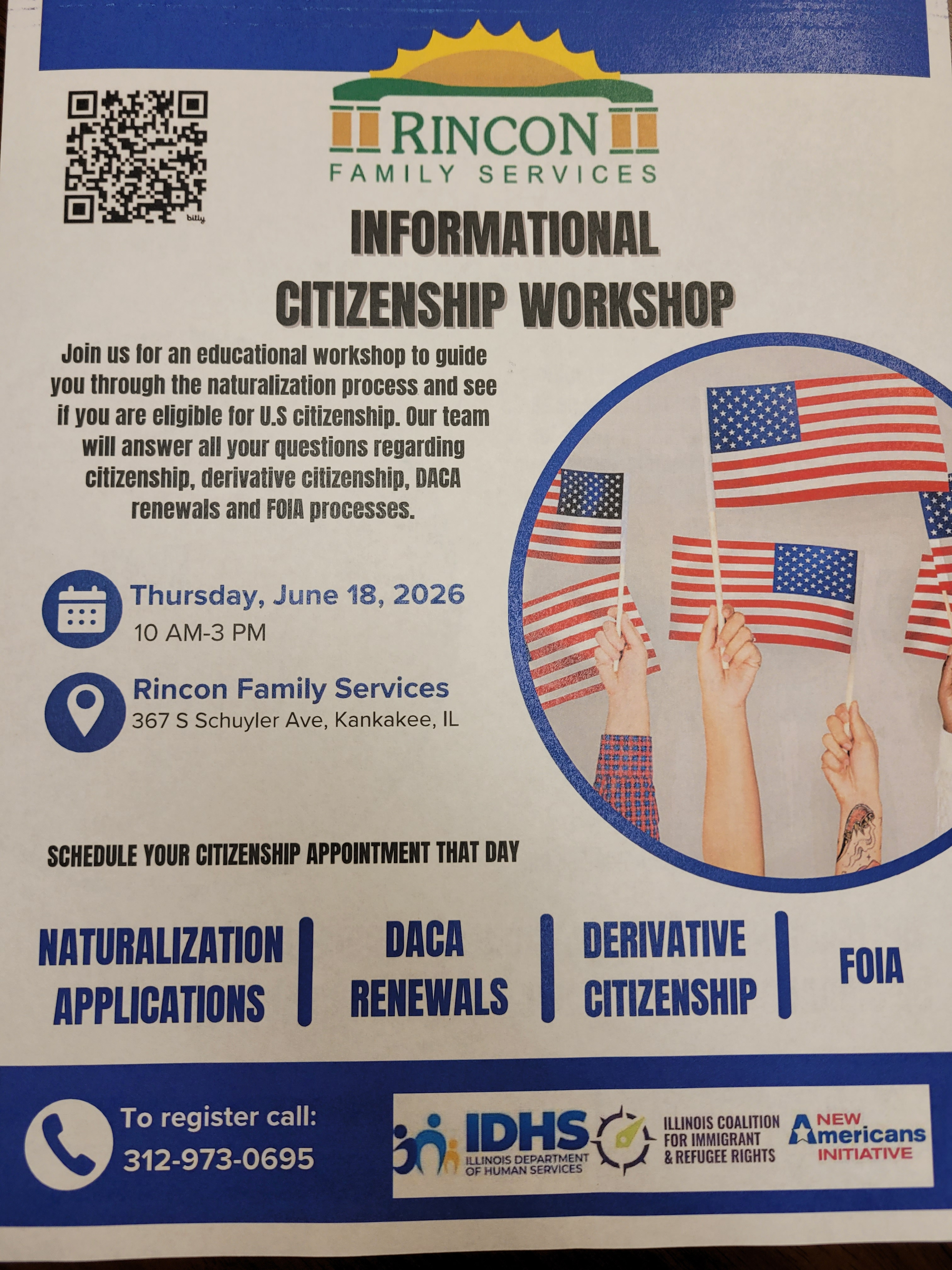 Informational Citizenship Workshop/ Taller informativo De Cuidadania