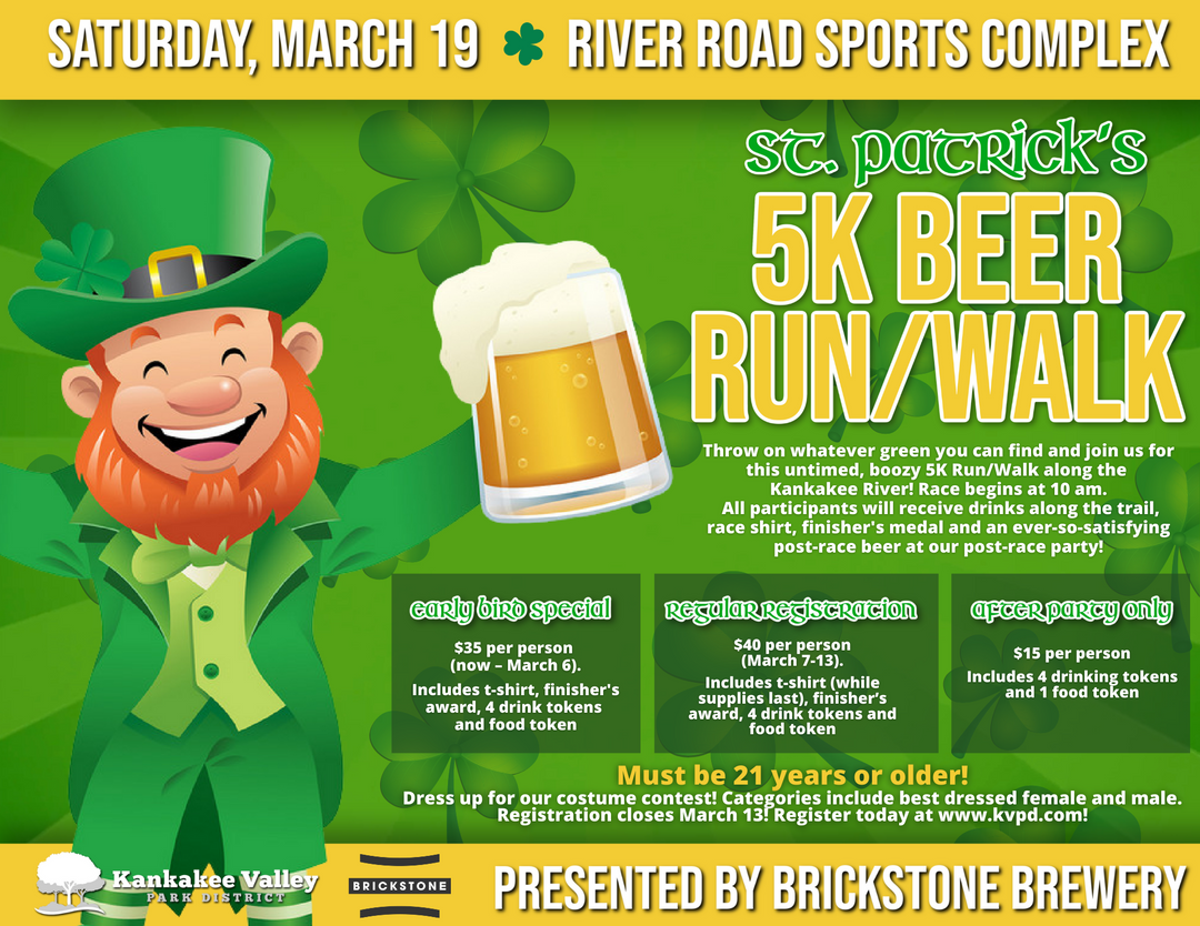 2nd Annual St. Patrick's Beer 5K Run/Walk