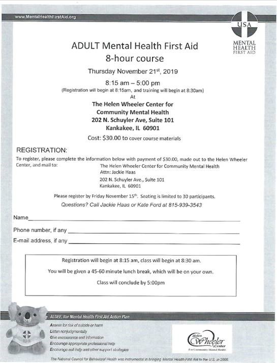 ADULT Mental Health First Aid