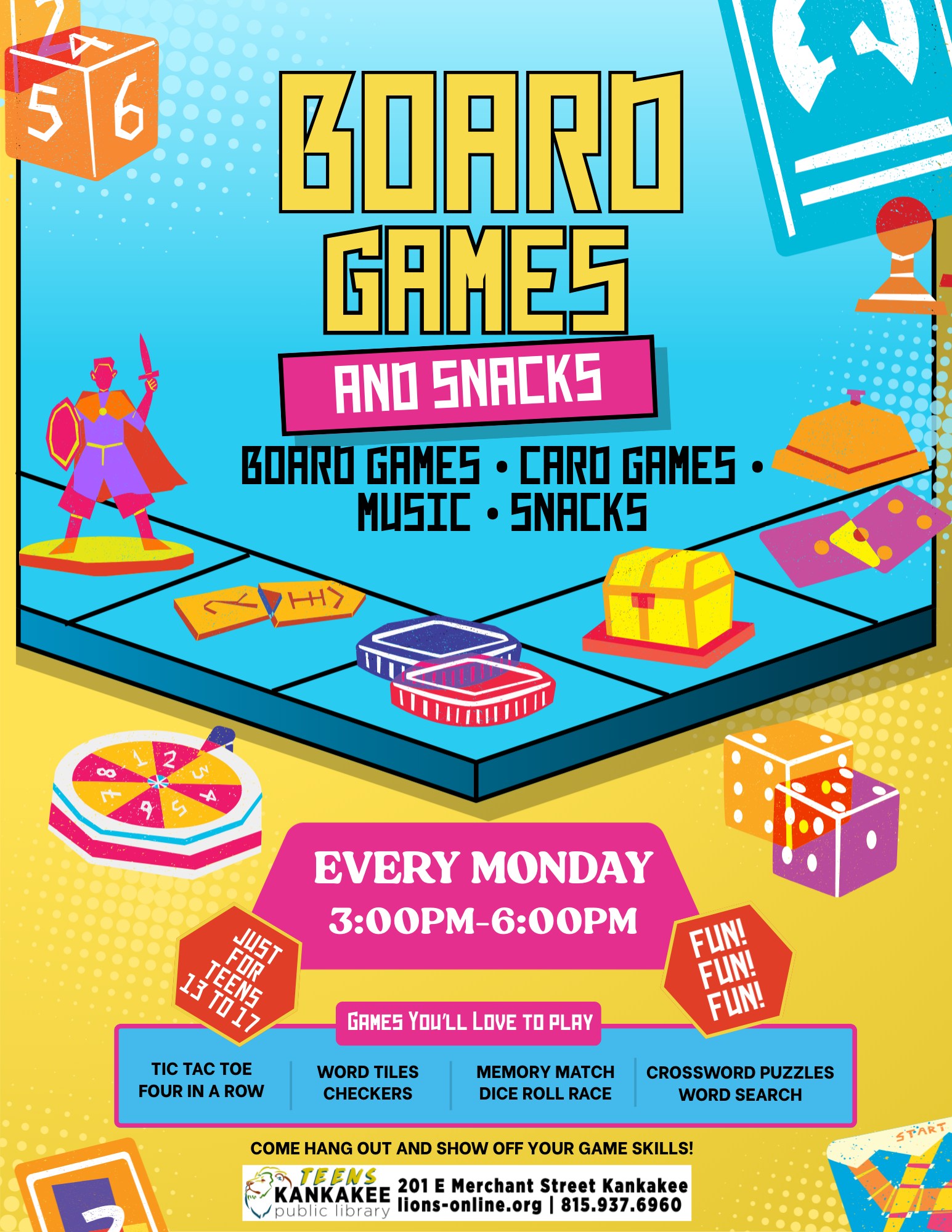 Board Games & Snacks