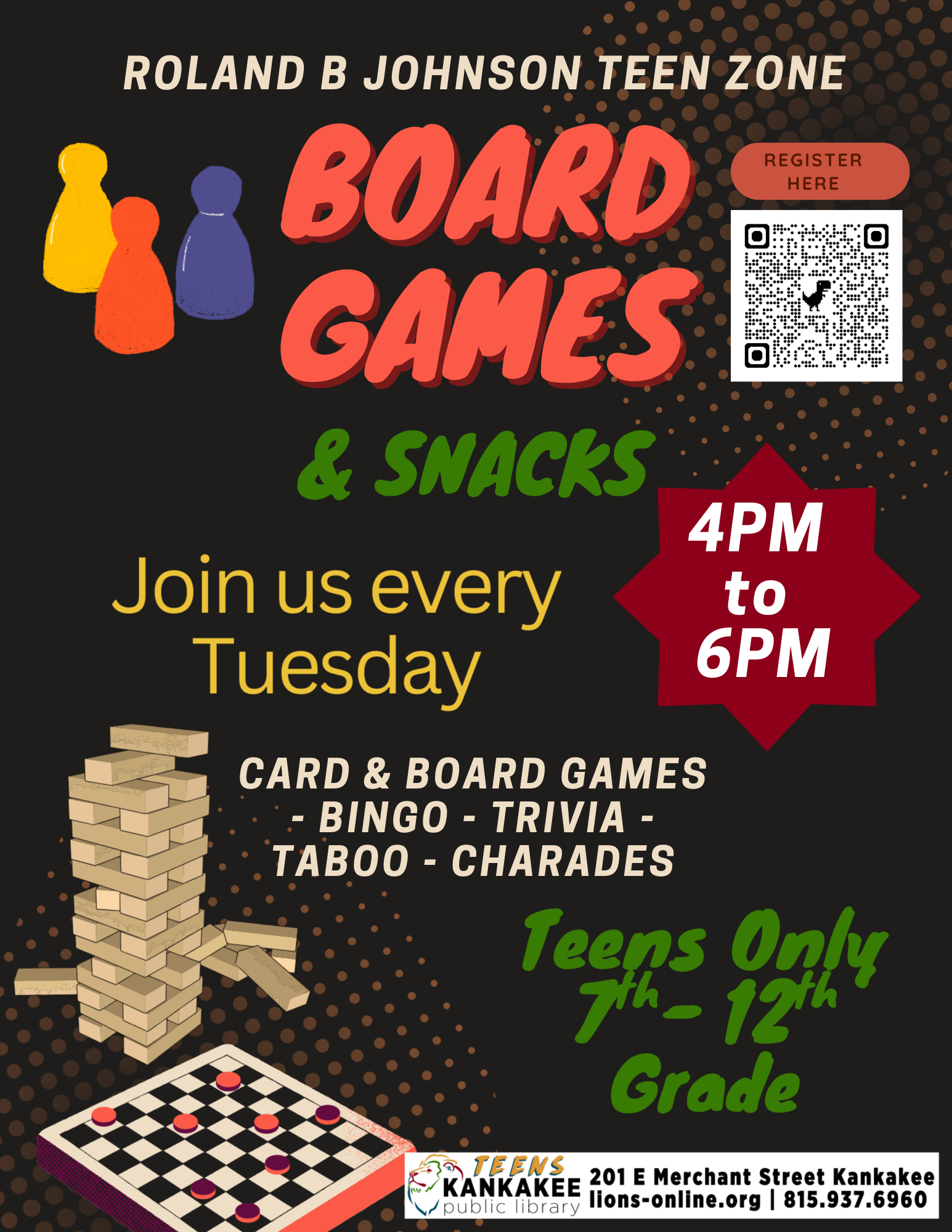 Board Games & Snacks