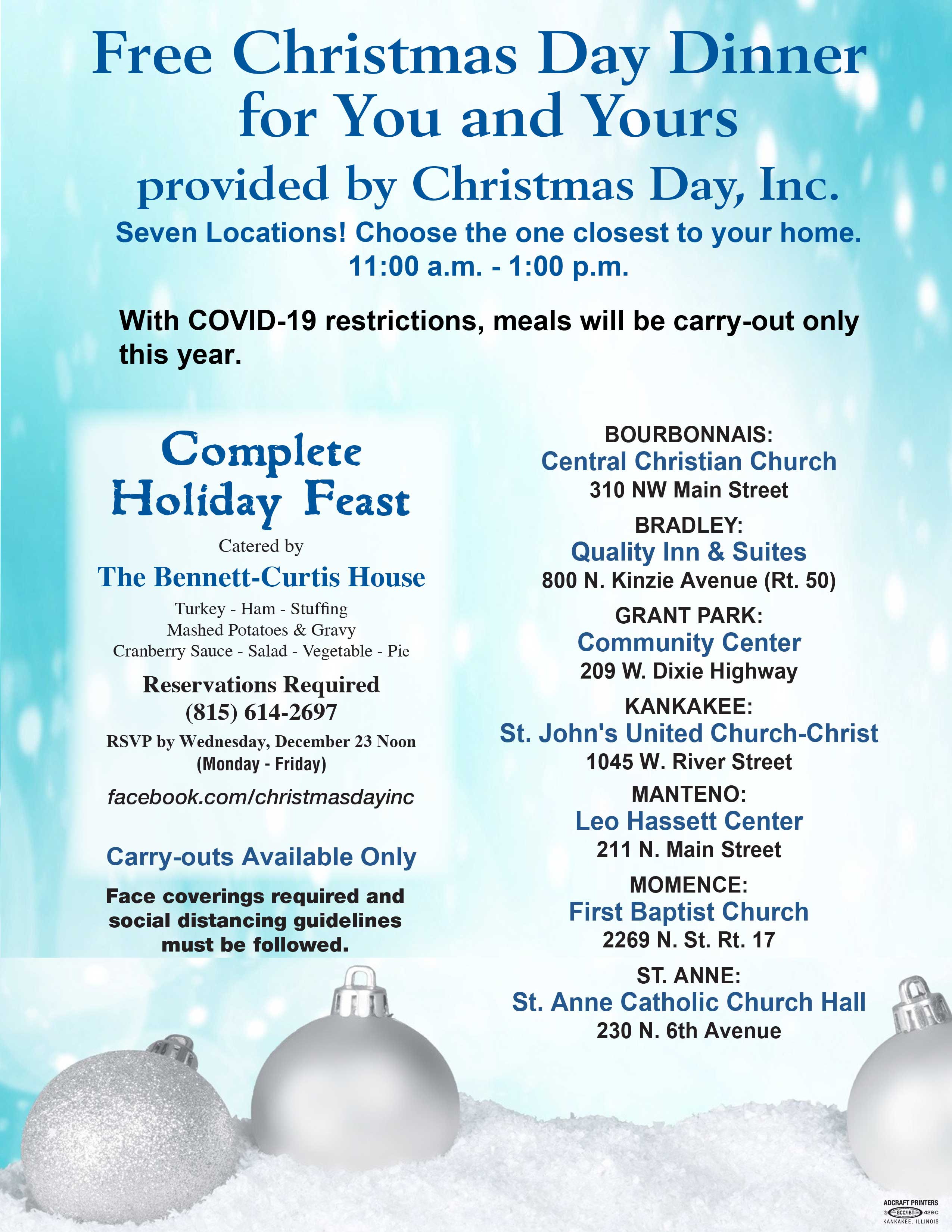 Free Christmas Day Dinner for You and Yours provided by Christmas Day, Inc.
