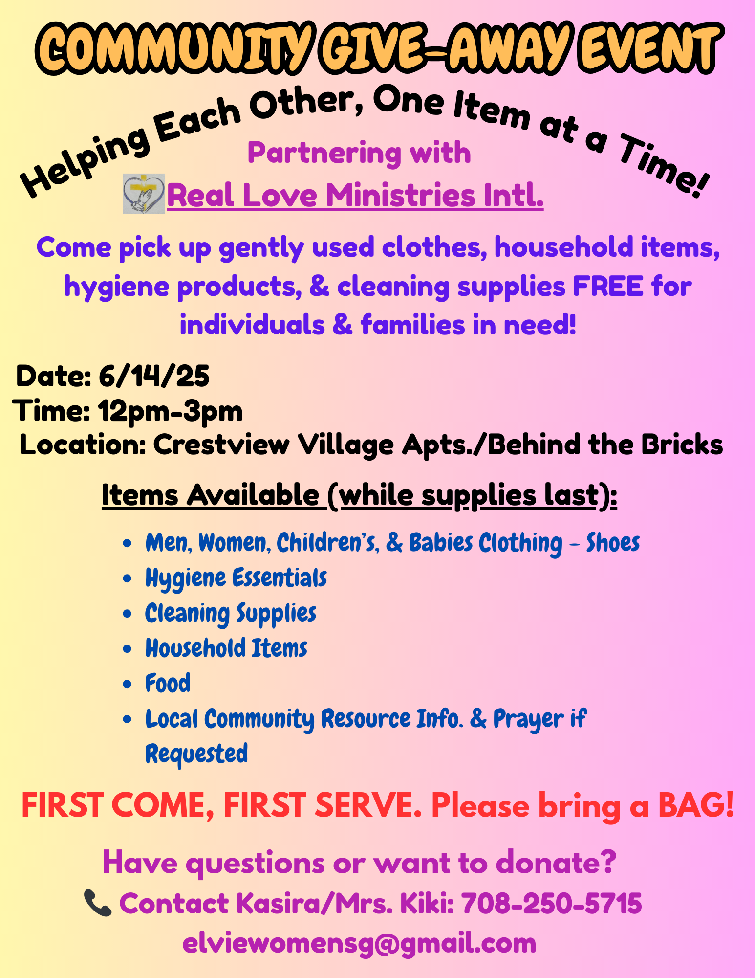 Community Give-Away Event