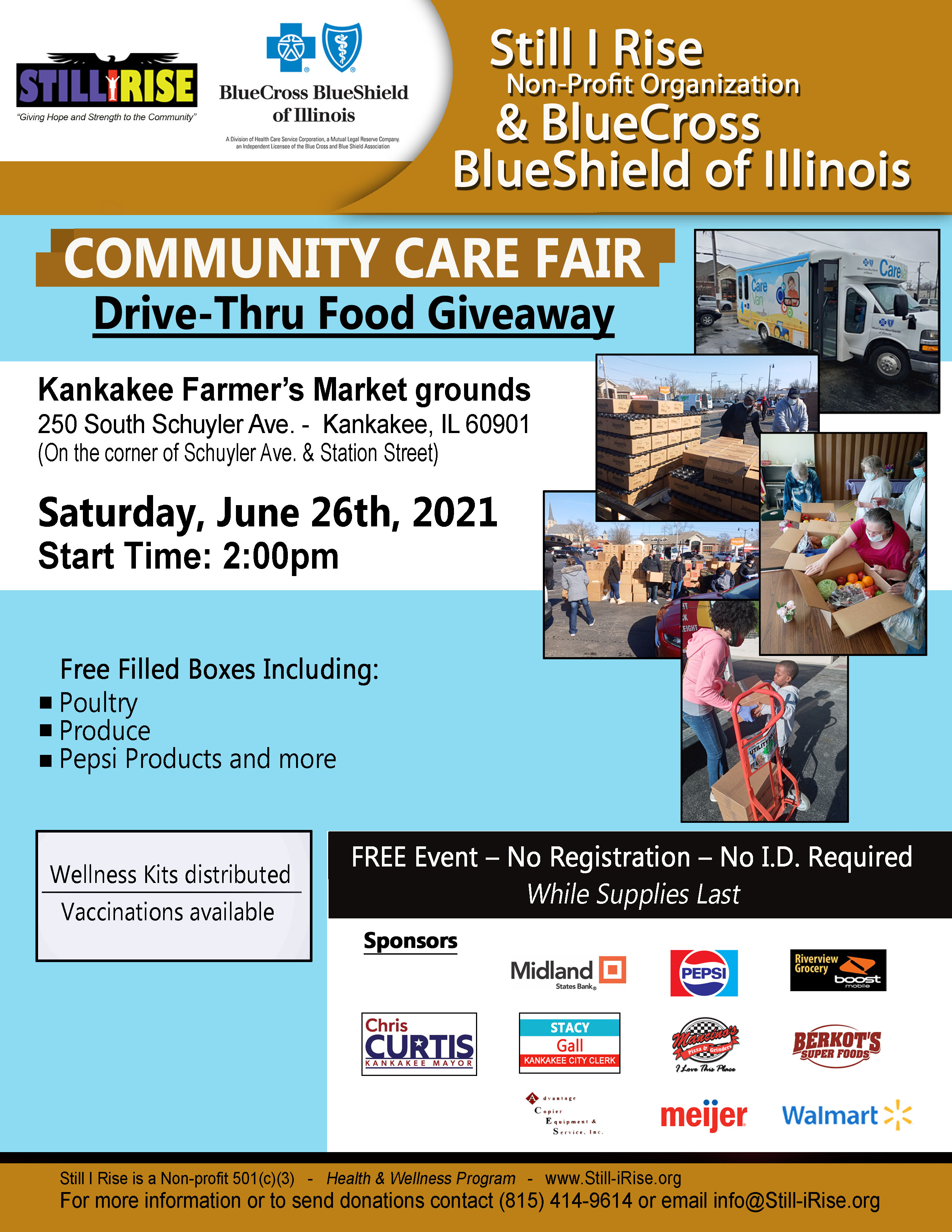 Still I Rise: Community Care Fair and Drive-Thru Food Giveaway