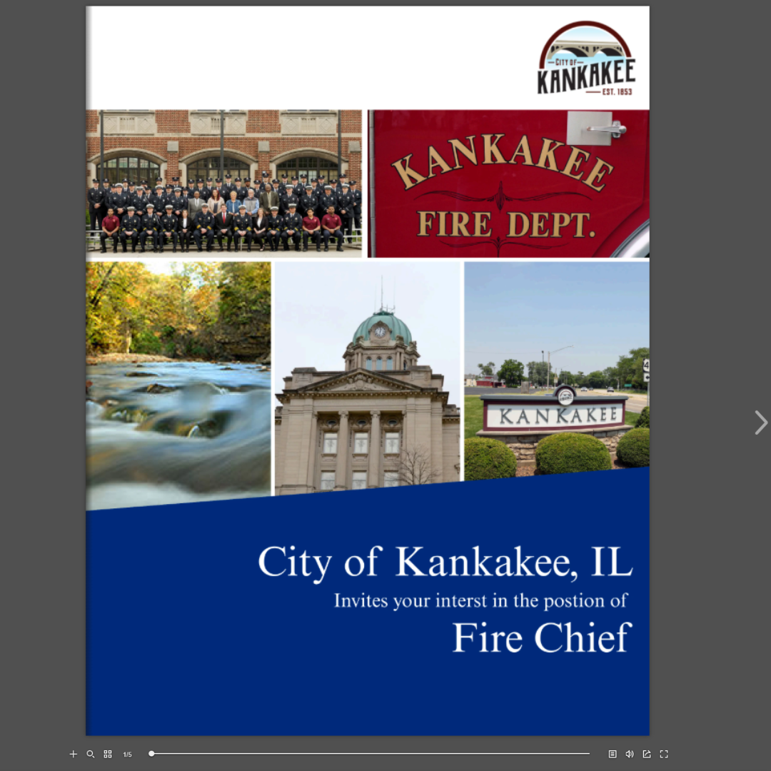 NOW HIRING: Fire Chief – City of Kankakee Fire Department