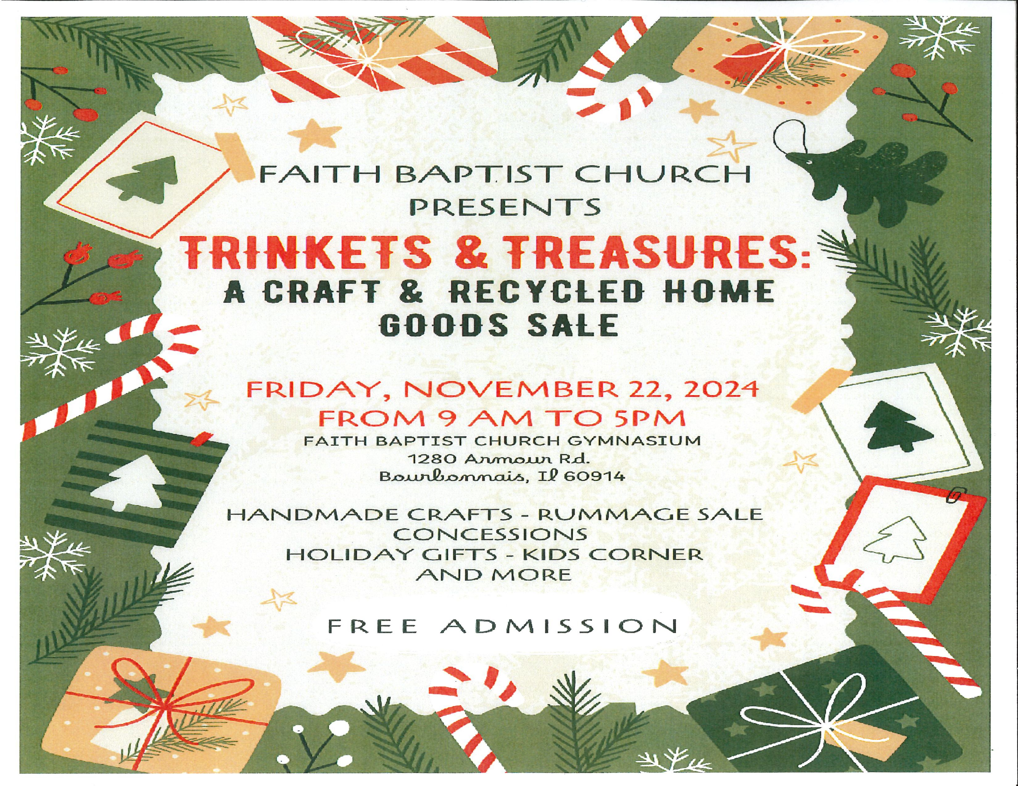 TRINKETS & TREASURES CRAFT SALE