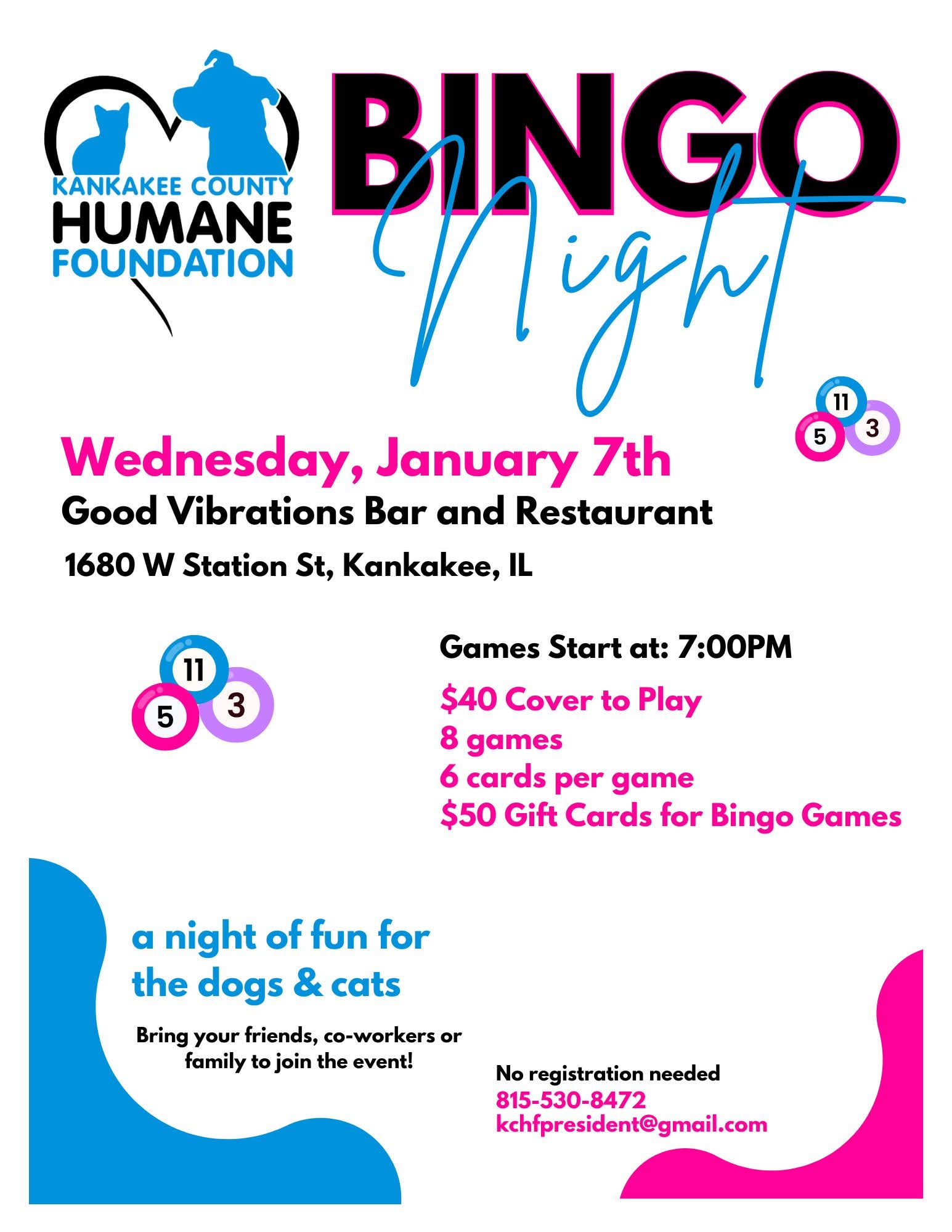 Kankakee County Humane Foundation Hosting Bingo