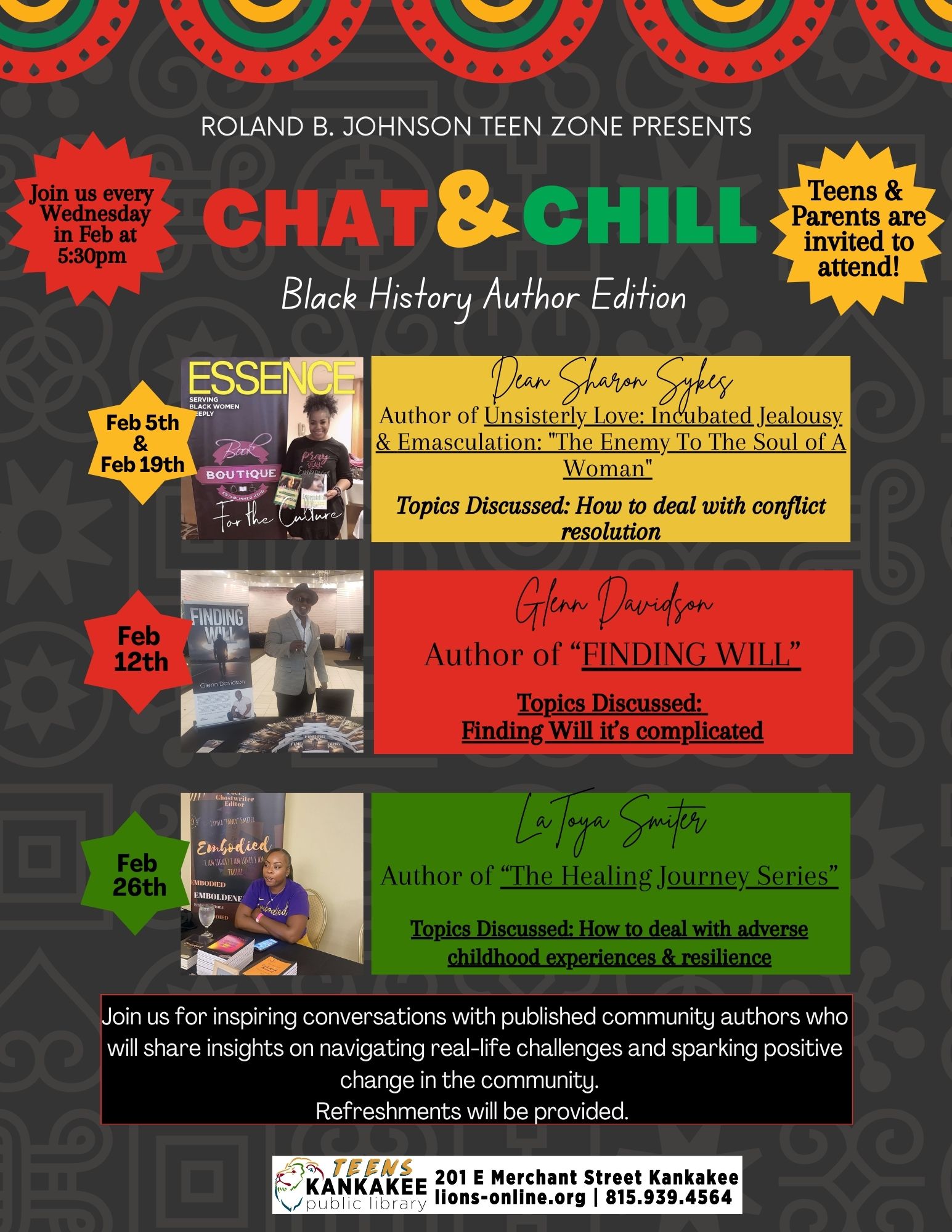 Chat & Chill with Local African American Authors