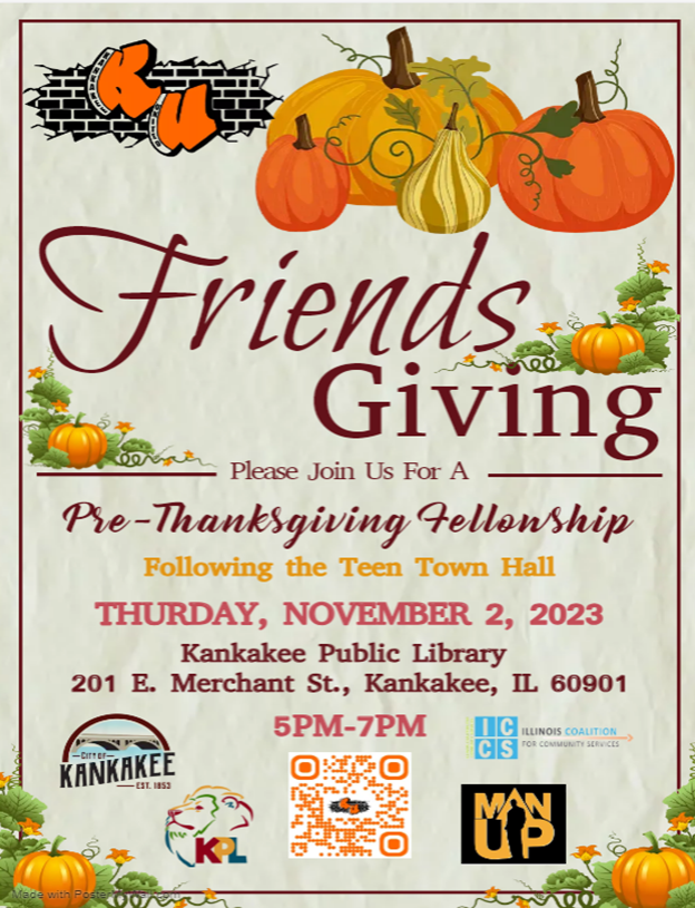 Join Kankakee United for Friendsgiving.