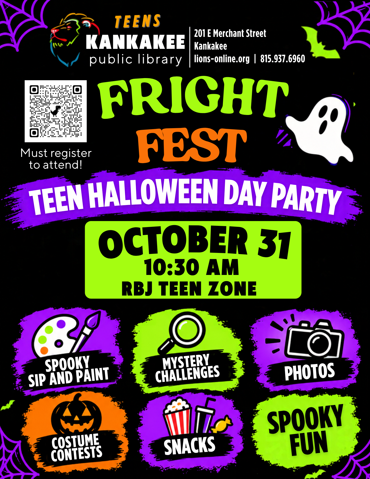 Fright Fest: Teen Halloween Day Party