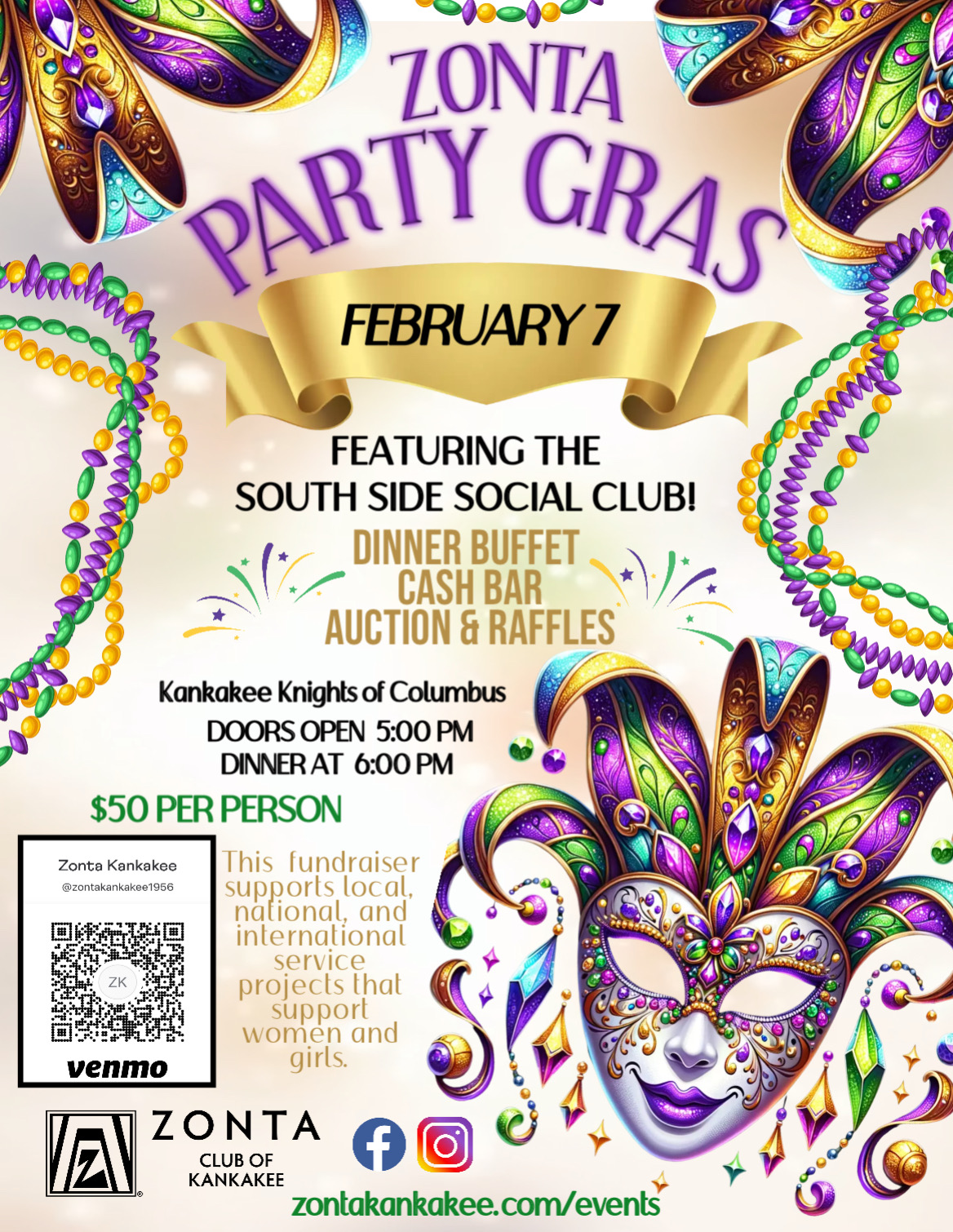 Zonta present Party Gras
