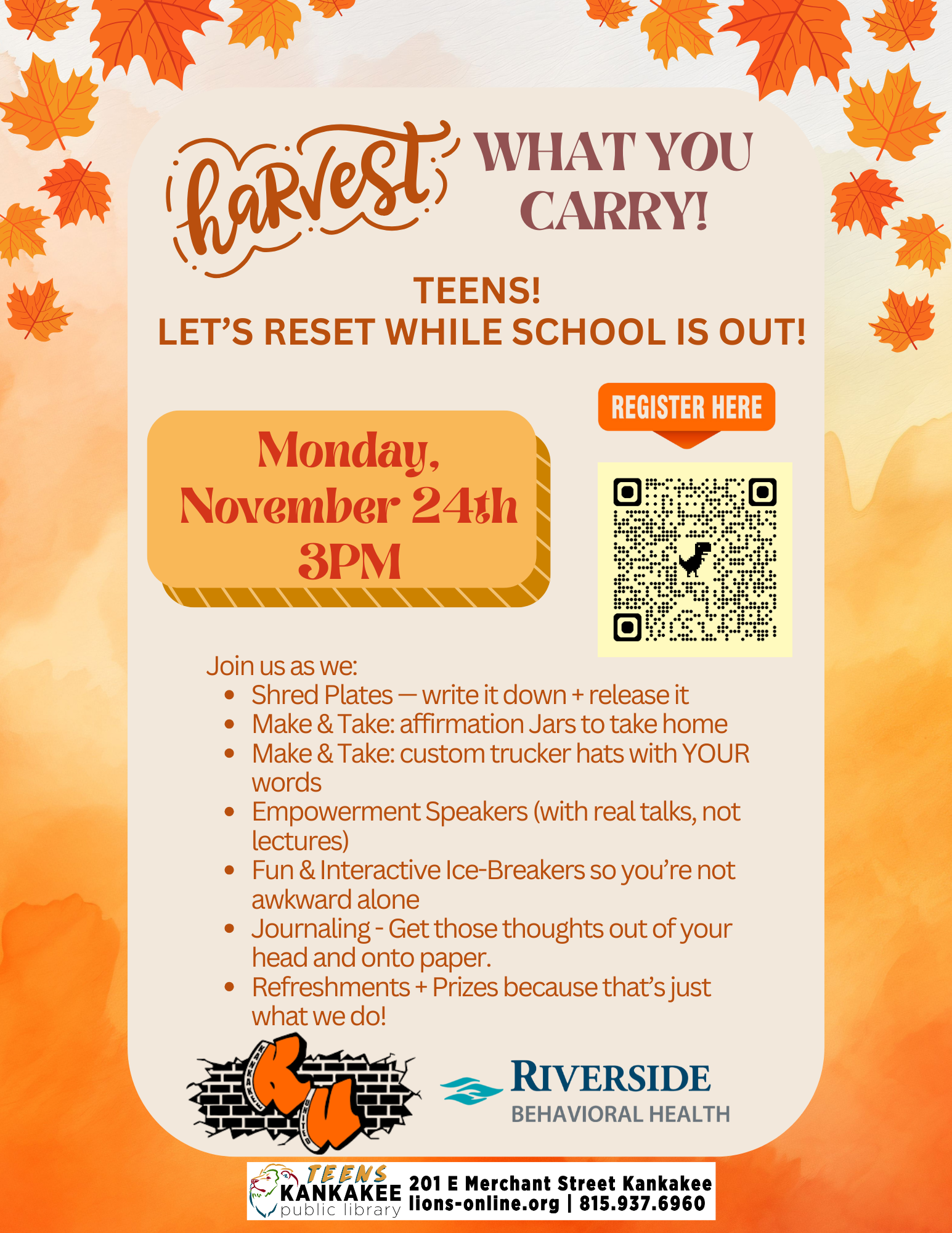 Harvest What You Carry 