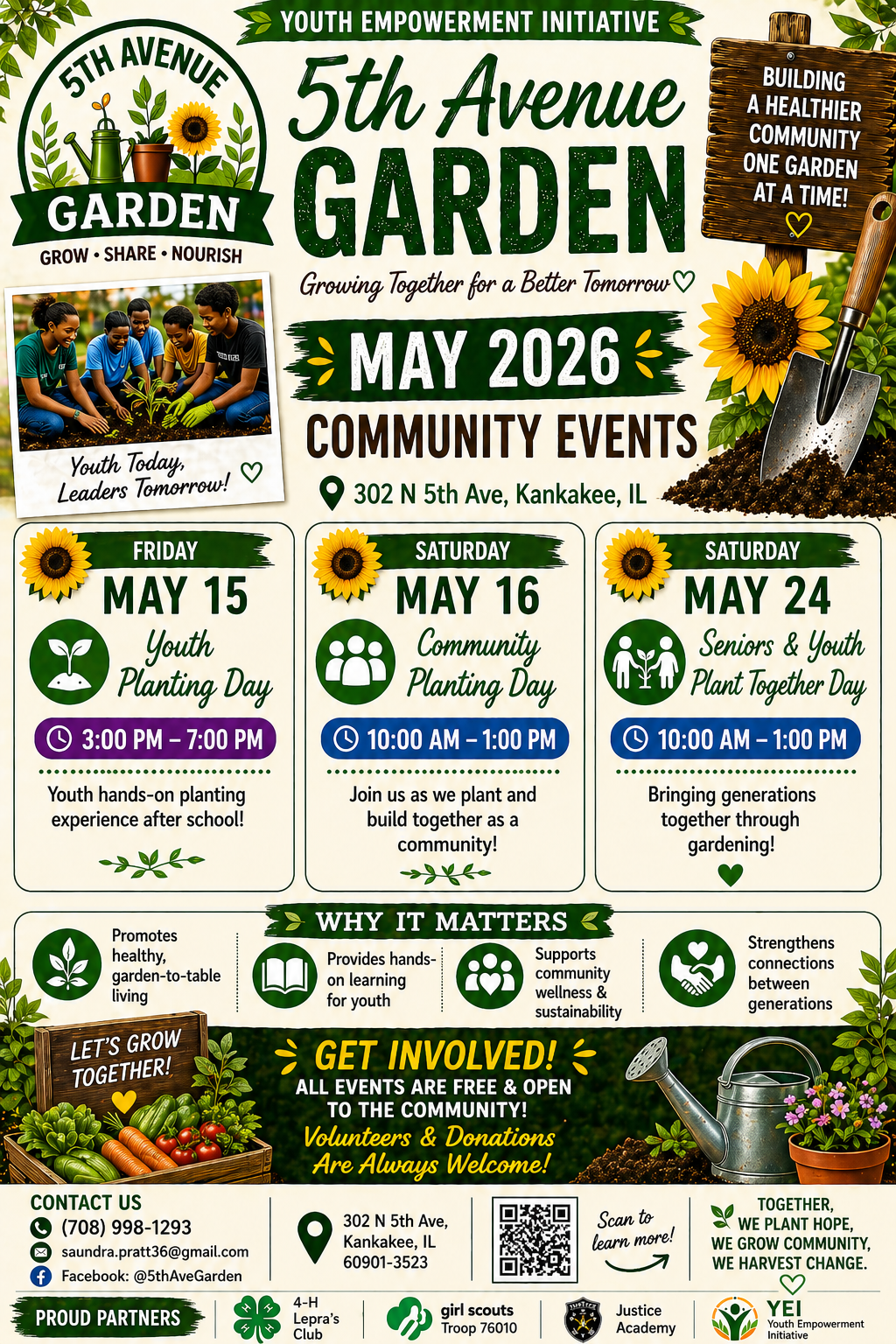 5th Avenue Community Garden - Youth Planting Day