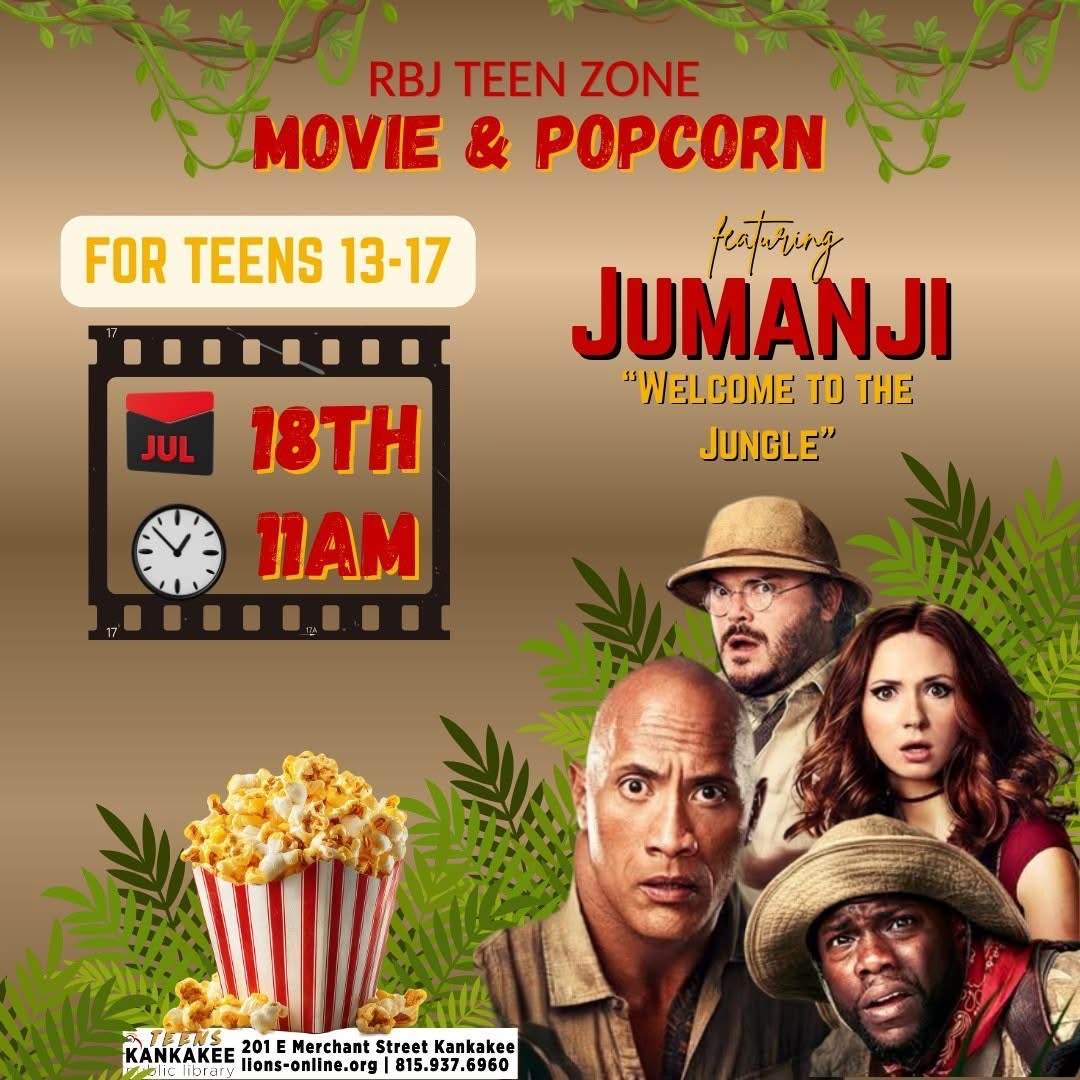 Teen Movie Day & Popcorn This Saturday!