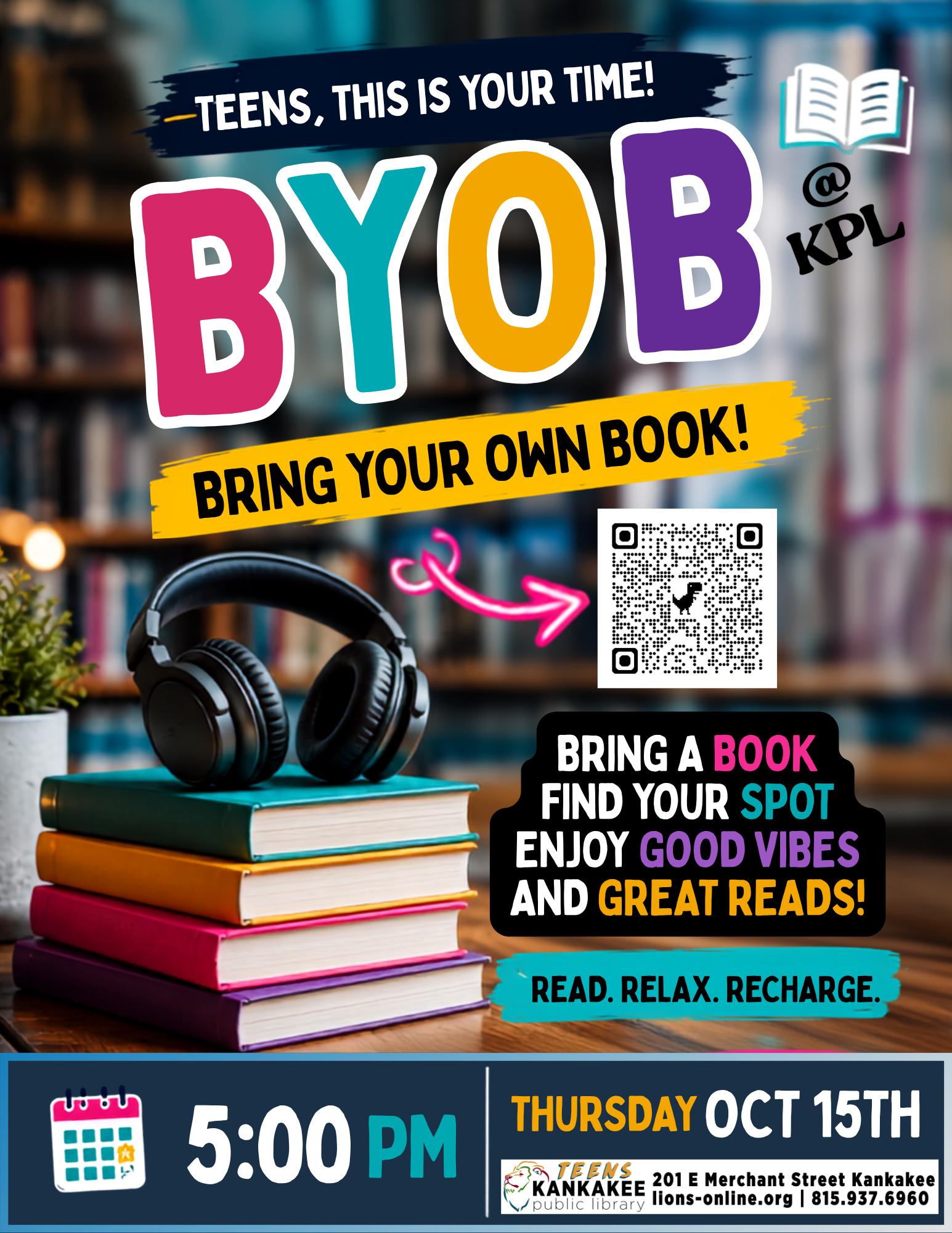 B.Y.O.B. Bring your own Book
