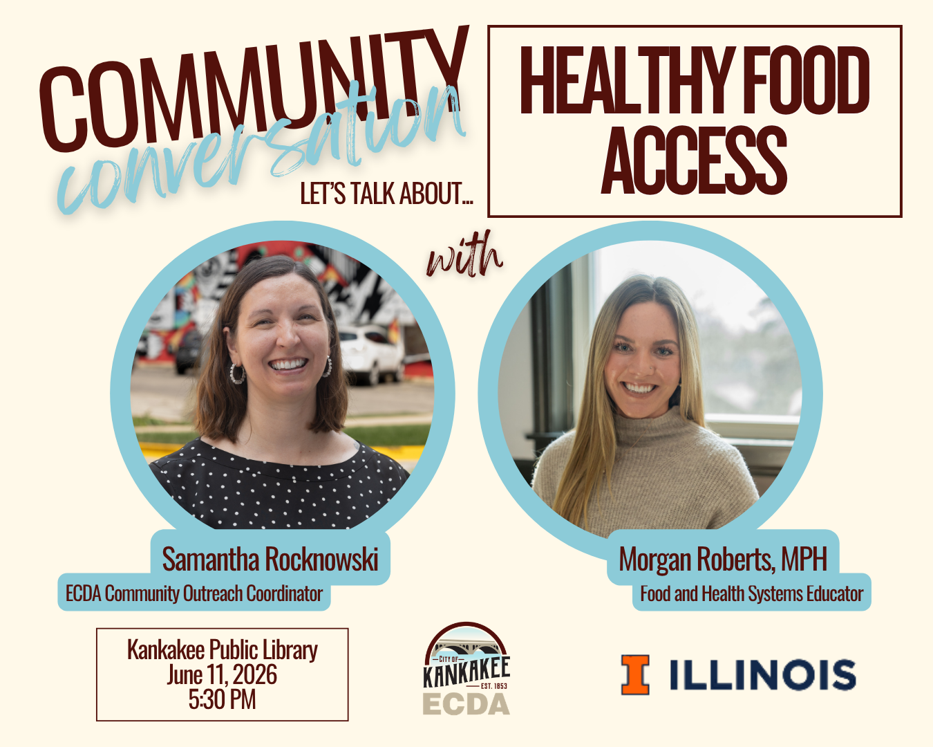 ECDA TO HOST NEXT COMMUNITY CONVERSATION AT THE KANKAKEE PUBLIC LIBRARY