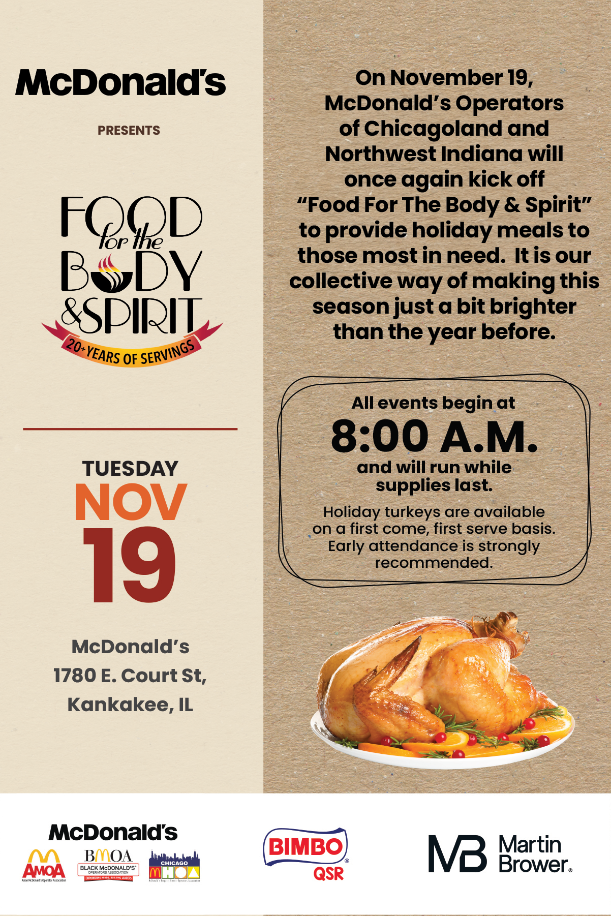 McDonald's Food for the Body & Spirit Turkey Giveaway