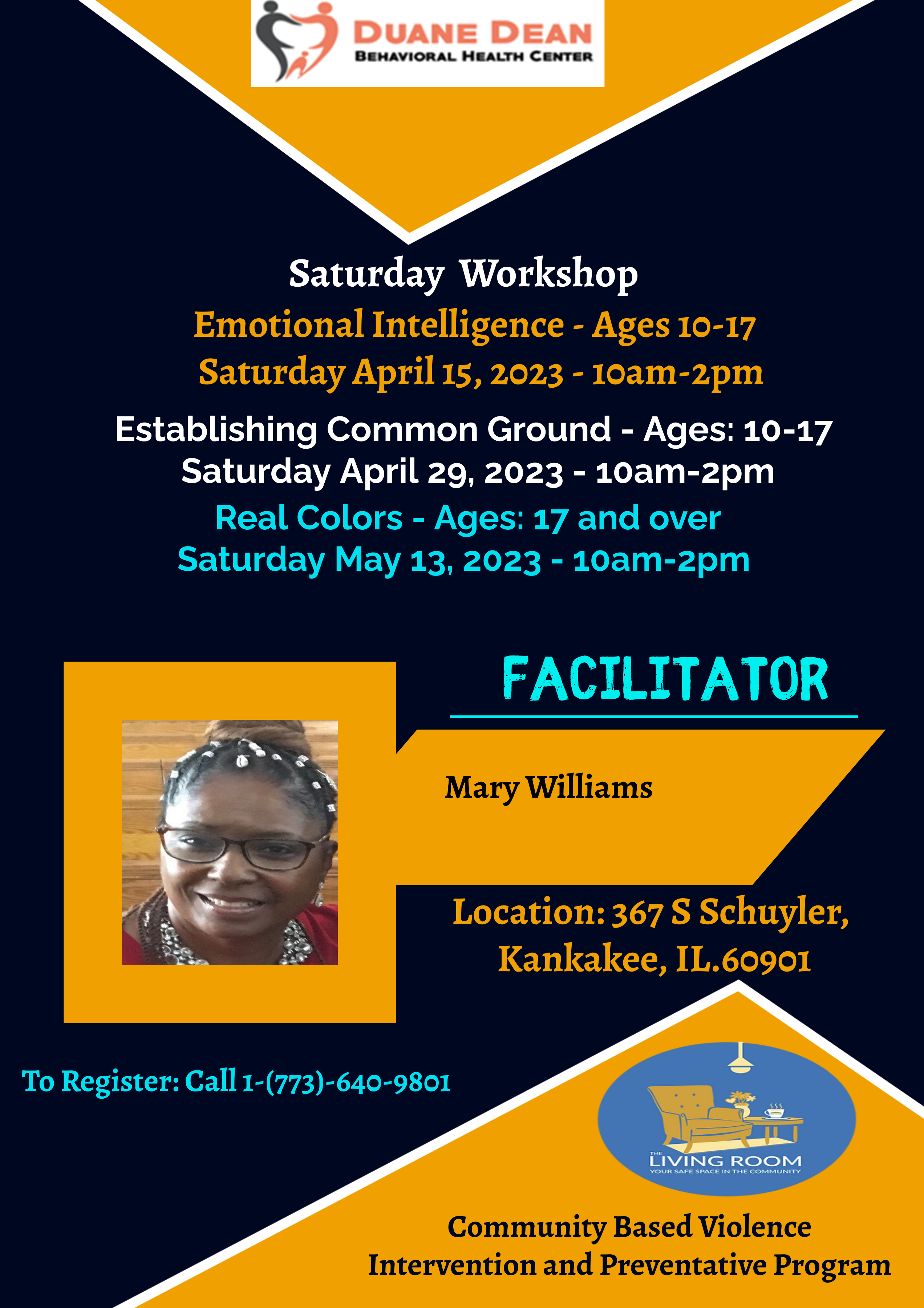 Saturday Workshop with Mary Williams