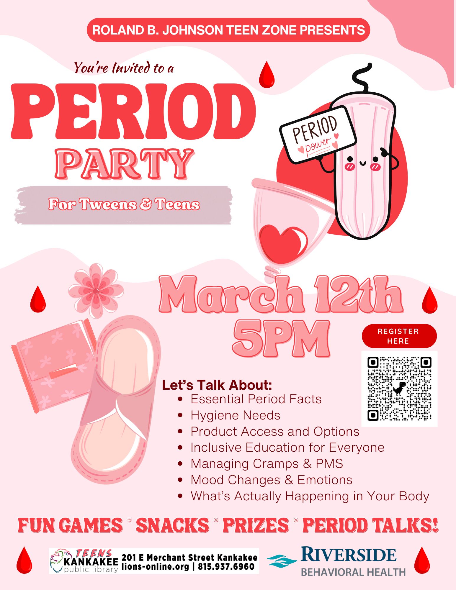 Period Party (For tweens & teens)