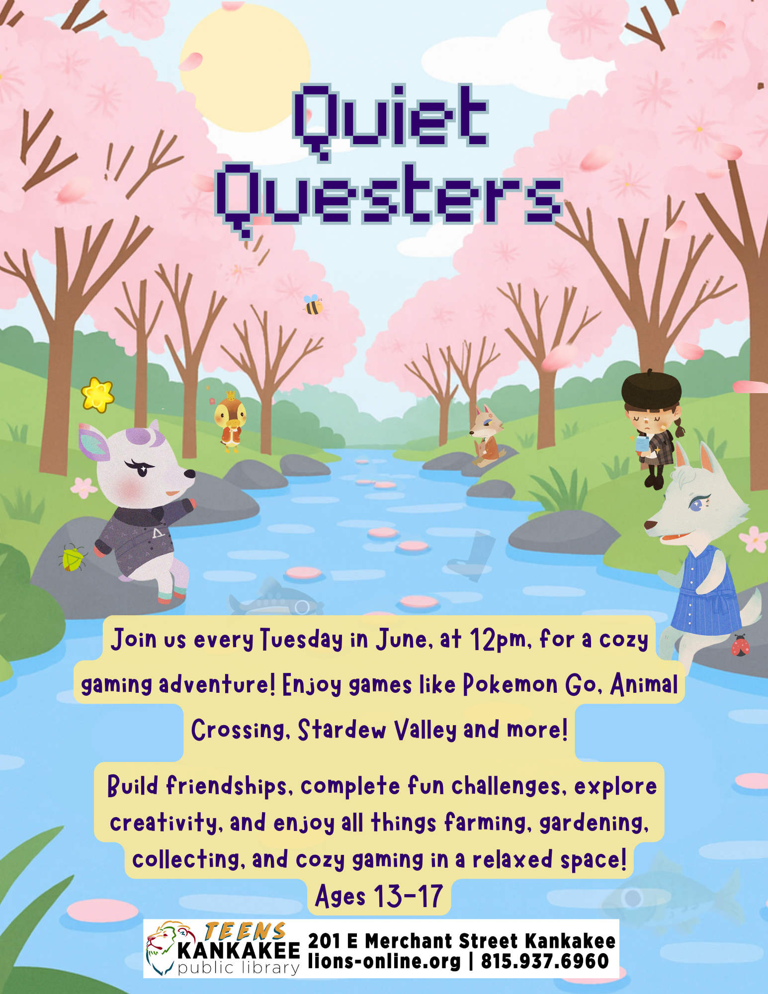 Quite Questers Club (For Teens 7th - 12th Grade)