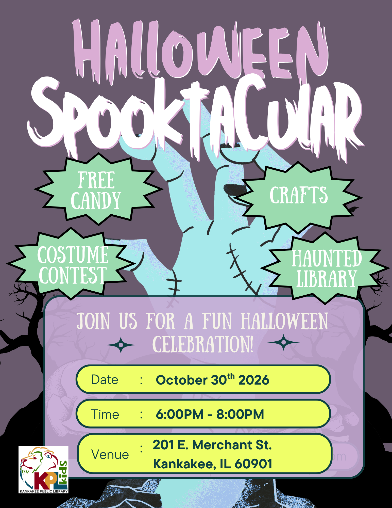 Kankakee Public Library Halloween Spooktacular 2026