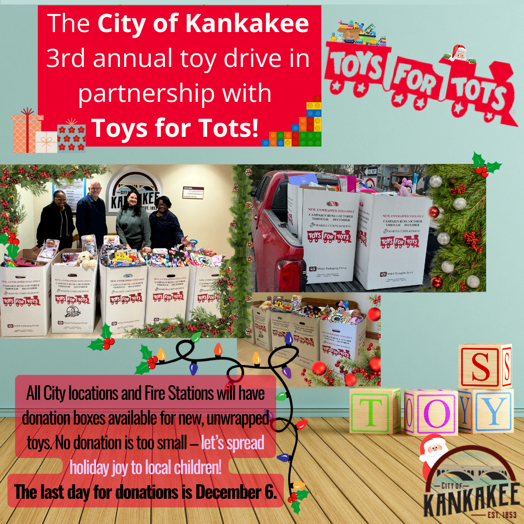 Kankakee’s 3rd Annual Toy Drive with Toys for Tots!