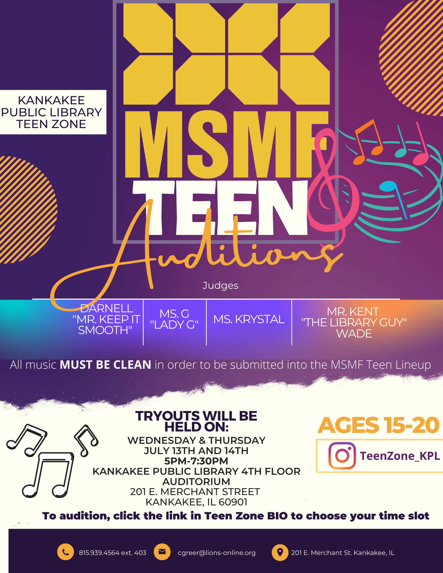 MSMF TEEN AUDITIONS