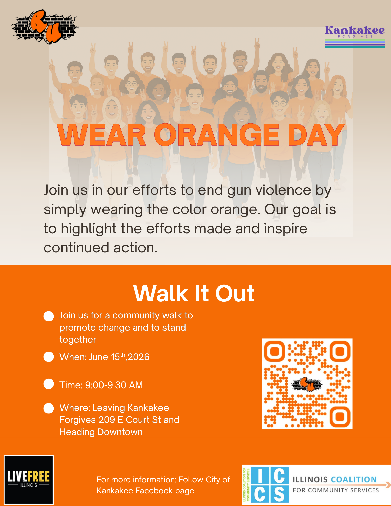 Kankakee United Wear Orange Day
